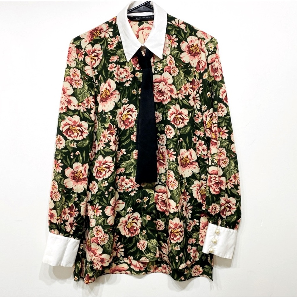 Zara floral blouse size M